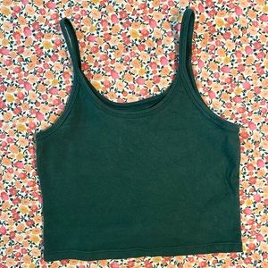 ARQ Crop Tank, Medium, Forest Green
